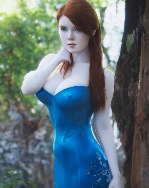 jia lissa blue dress French Painted Dresser 18th Century