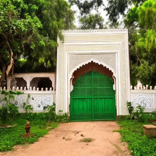 a-white-washed-indian-house-having-green-colored-gat