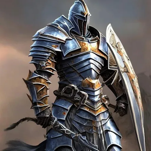 Prompt: goliath beautiful male knight