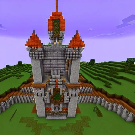 Minecraft castle | OpenArt