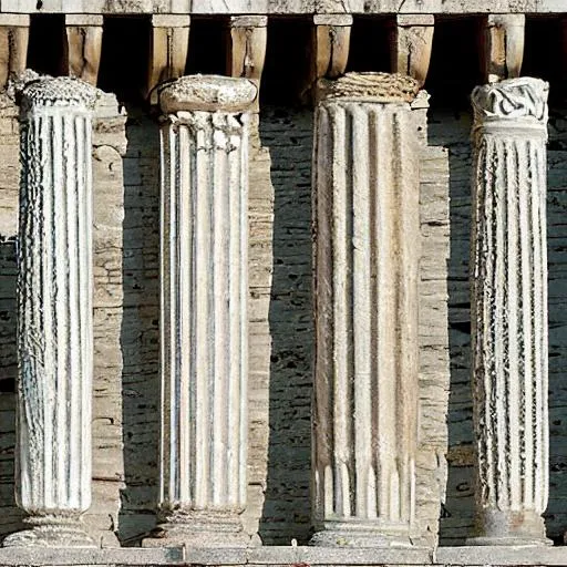 Prompt: roman column pattern, simplified