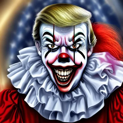 Prompt: President Trump IT Clown