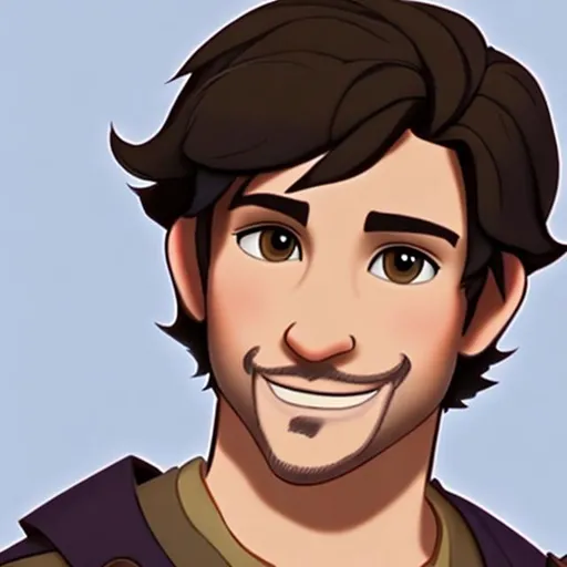 Prompt: Mark Edward Fischbach as  as flynn rider
