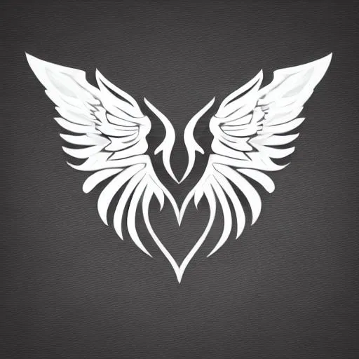 Prompt: vector magical wing rune, symmetrical, minimal, (((white background))), HD,