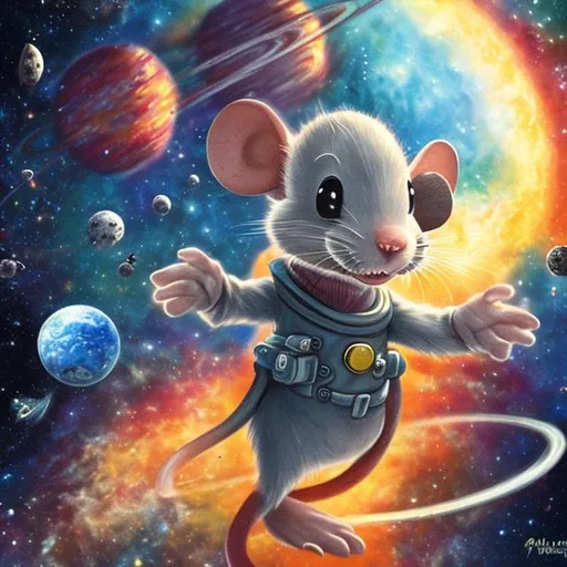 Prompt: space mouse on a cataclysmic event