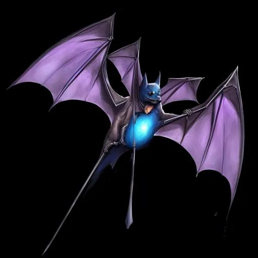 Prompt: blue bat, digital art