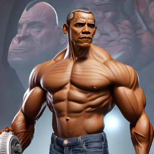 Prompt: Brock Obama But Muscular
Ultra realistic 
