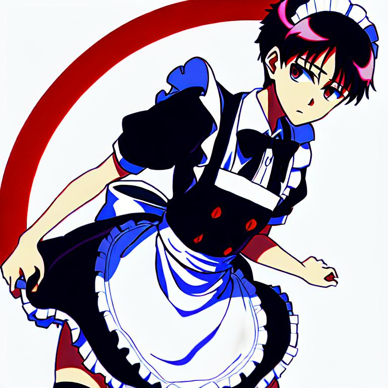 shinji ikari on a maid outfit | OpenArt
