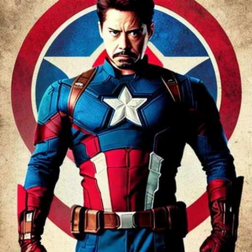Prompt: Tony stark as captain america