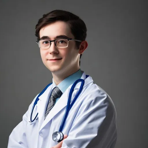 Prompt: Generate a young doctor photo with full frame 