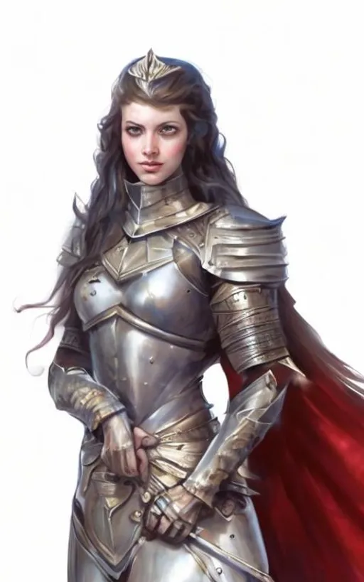 Prompt: A knight princess , realistic 