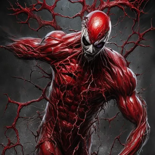 Prompt: carnage, hyper realistic, black, realistic.