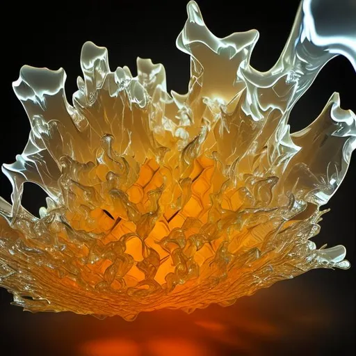 Prompt: element of air
image using fractals of  translucent honey light on black

