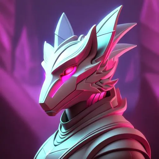 Prompt: CINMATIC FUTURISTIC portait FACE of a pinkish canine medieval dragon, STONE STATUE POSE, The overall aesthetic of the SCENE IS stylish and elegant, with a nod to vaporwave coloration and themes. 16K HDR