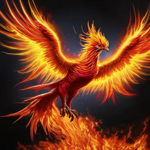 Prompt: Ultra realistic phoenix rising from the ashes