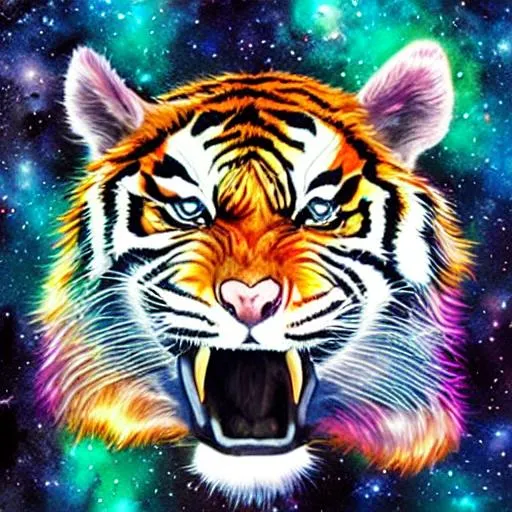 Prompt: space tiger
