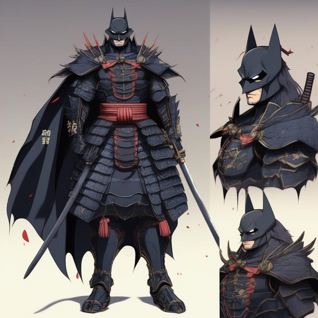 Samurai armor batman anime artstyle | OpenArt