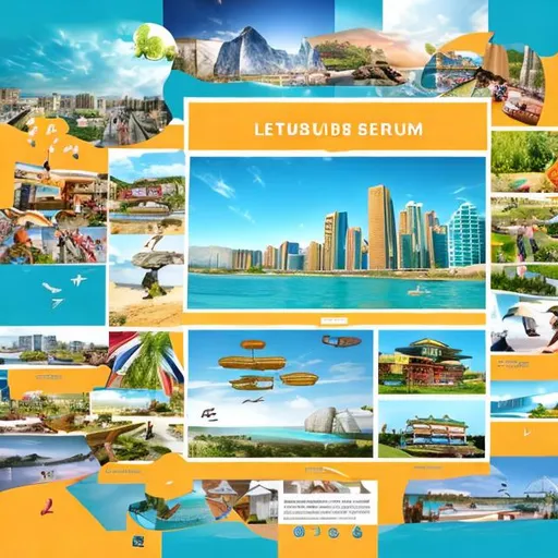 Prompt: create an image to illustrate the topic leisure and tourism in a syllabus with a professional look 