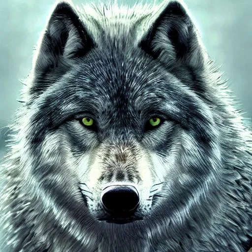 a Big Gray Wolf, Green Eyes, Cinematic, hyperdetaile... | OpenArt
