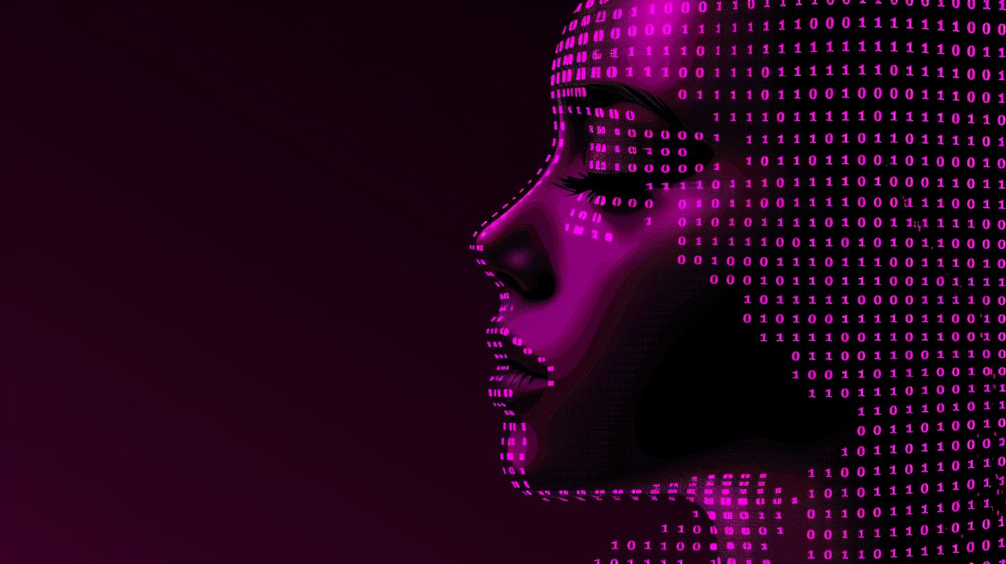 Prompt: Wide image capturing a vector-styled ASCII girl immersed in dance. The background consists of scrolling ASCII art, adding depth and a nostalgic digital touch.