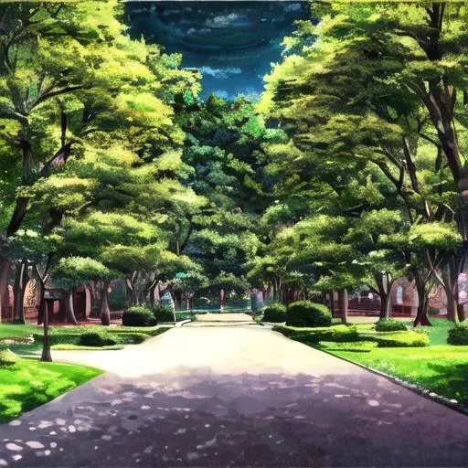 Prompt: a background of park, in anime style, masterpiece