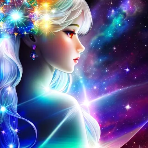 White prism, cosmic,etherial, fairy, goddess of ligh... | OpenArt