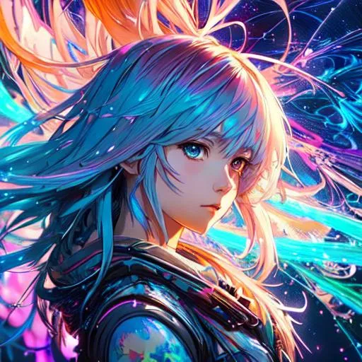 Prompt: shoulder length messy hair , happy, Full body, Beautiful anime waifu style girl, hyperdetailed painting, luminism, art by Carne Griffiths and Wadim Kashin concept art, 4k resolution, fractal isometrics details bioluminescence , 3d render, octane render, intricately detailed , cinematic, trending on artstation Isometric Centered hyperrealistic cover photo awesome full color, hand drawn , gritty, realistic mucha , hit definition , cinematic, on paper, ethereal background, abstract beauty,stand, approaching perfection, pure form, golden ratio, minimalistic, unfinished, concept art, by Brian Froud and Carne Griffiths and Wadim Kashin and John William Waterhouse, intricate details, 8k post production, high resolution, hyperdetailed, trending on artstation, sharp focus, studio photo, intricate details, highly detailed, by greg rutkowski