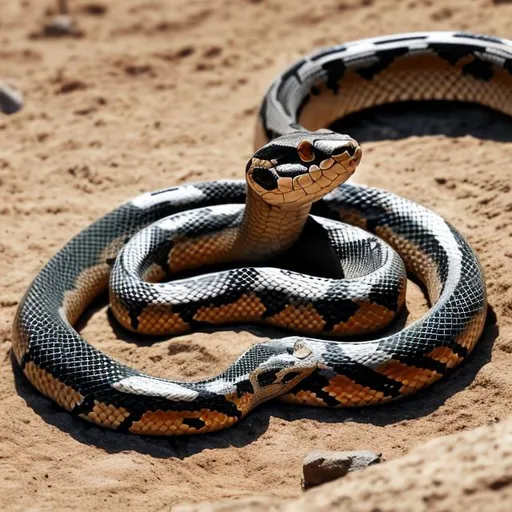 Prompt: actual photo of jesus snake, surprise me