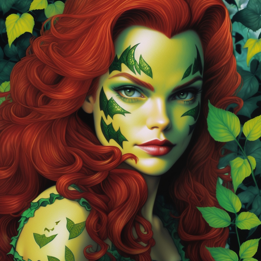 Dina meyer as poison ivy close up portrait