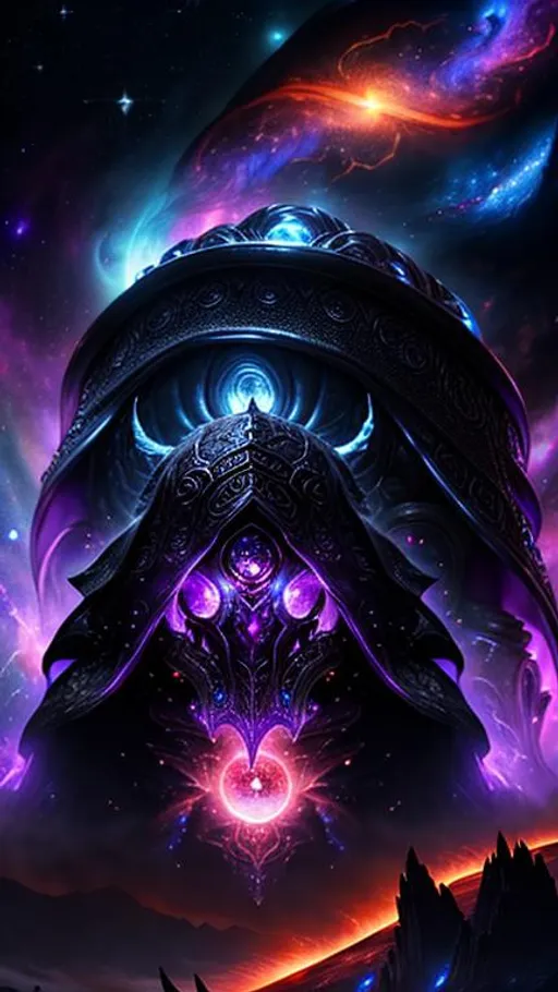 Prompt: Insanely Detailed Mindflayer inspired Monster, Cosmic, Dungeons & Dragons, Pathfinder, Fantasy, Dark Fantasy, Diabolical, Fiery, Hyperdetailed, Intricate details, Heliosphere, Nebula, Sinister, James Webb Telescope, Ethereal, Majestic, Unworldly, Illithid, Void, Supernova, Astral, Quasar