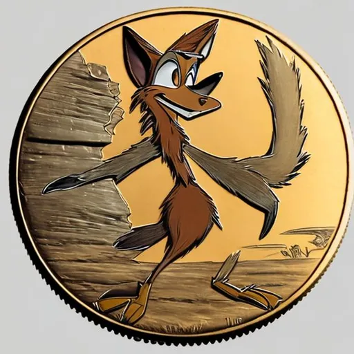 Prompt: wile e. coyote coin, surprise me