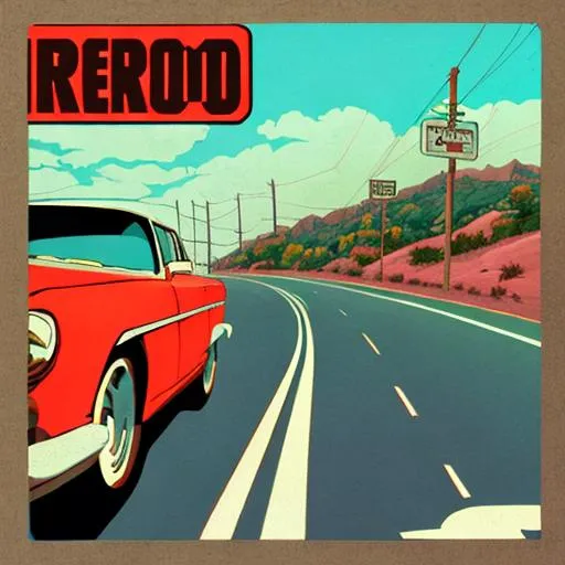 Prompt: retro road