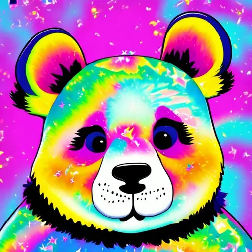 Lisa frank style of panda bear | OpenArt