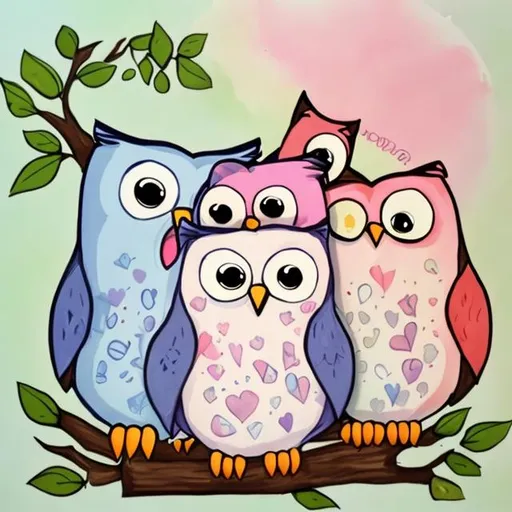 Prompt: "cute picture owls"