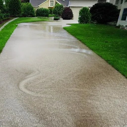 Prompt: pressure cleaning driveway, high detail,8k, photorealistic