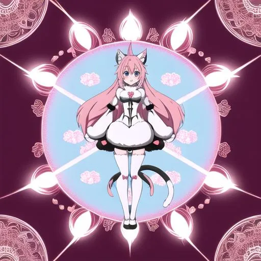 Prompt: anime  of a {character}, anime eyes, beautiful intricate fluffy, symmetrical, in unique anime style, concept art, digital painting, looking into camera,  cupcake outfit themed cat  adorable furry sketch full body