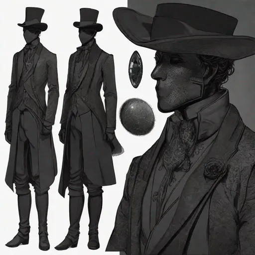 Prompt: Pre-Victorian age fantasy setting commoner suit, male, {{{{{{{Gelatinous Body}}}}}}}, Full Body Vantablack Skin, Vantablack Slime Body, {{no facial features}}, {no face},{{{no eyes}}}, fantasy setting, sketch, drawing, unhinged, creepy, living shadow
