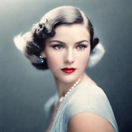 Capture the essence of a 1930s female influencer. Th... | OpenArt