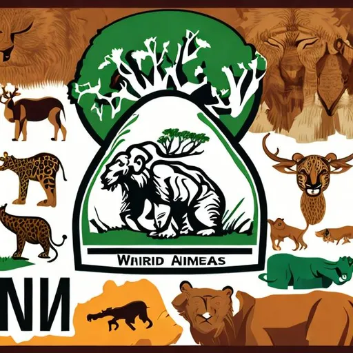 Prompt: a logo about wild animals 