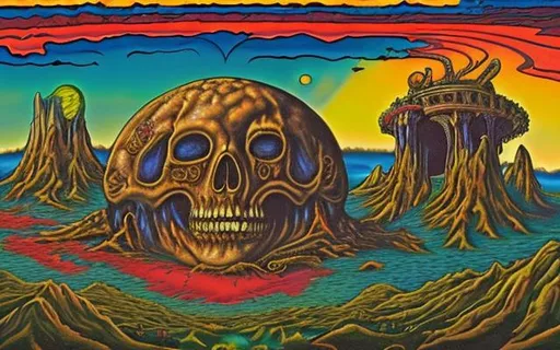 Prompt: What an old Grateful Dead album and Ween album would look like together
