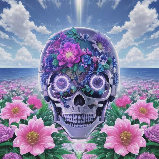 Vaporwave, aesthetic, flowers, collage, psychodelic...