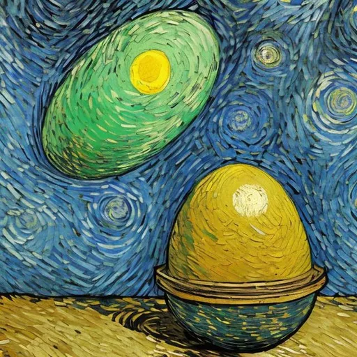 Prompt: van gogh egg