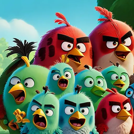Prompt: Angry Birds