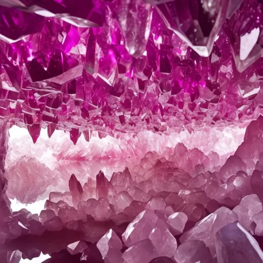 A crystal cave bright pink | OpenArt