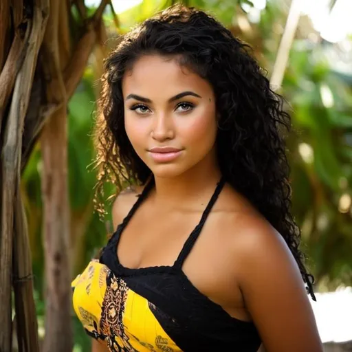 Prompt: Beautiful Samoan woman