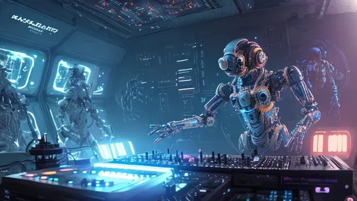 Prompt: ai Robot as a dj floaing through space, perfect composition, hyperrealistic, super detailed, 8k, high quality, trending art, trending on artstation, sharp focus, studio photo, intricate details, highly detailed, cyberpunk, by greg rutkowski