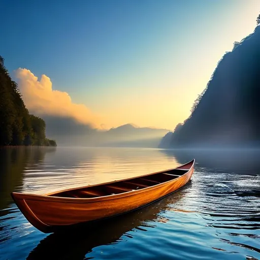 Prompt: row boat in river styx