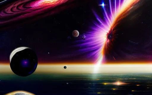 Prompt: kentaro miura Panoramic,Solar storm British Galleon sailing through space river in galaxy dust,stars,concept,illustration,UHD,Realistic,billion stars