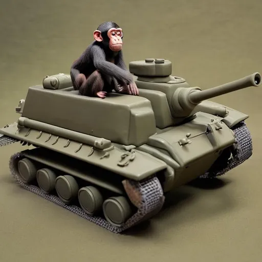 Prompt: monkey tank