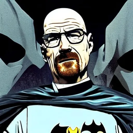 Prompt: Walter white as batman